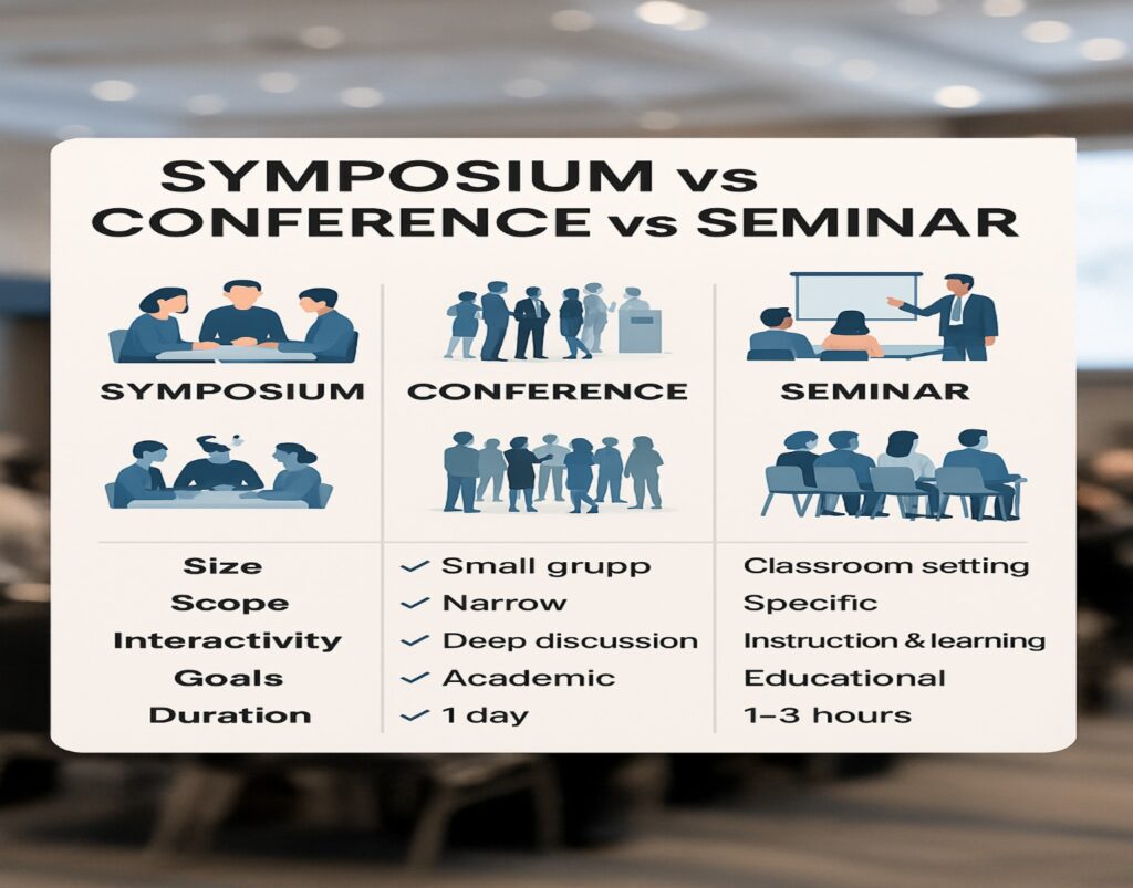 Symposium vs. Conference: Understanding the major difference