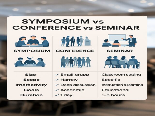 Symposium vs Conference vs Seminar: What’s the Difference and Which One Should You Attend?