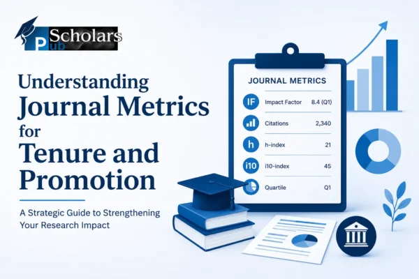 Understanding journal metrics for tenure and promotion with impact factor, h-index, citations, quartile rankings, and research evaluation.